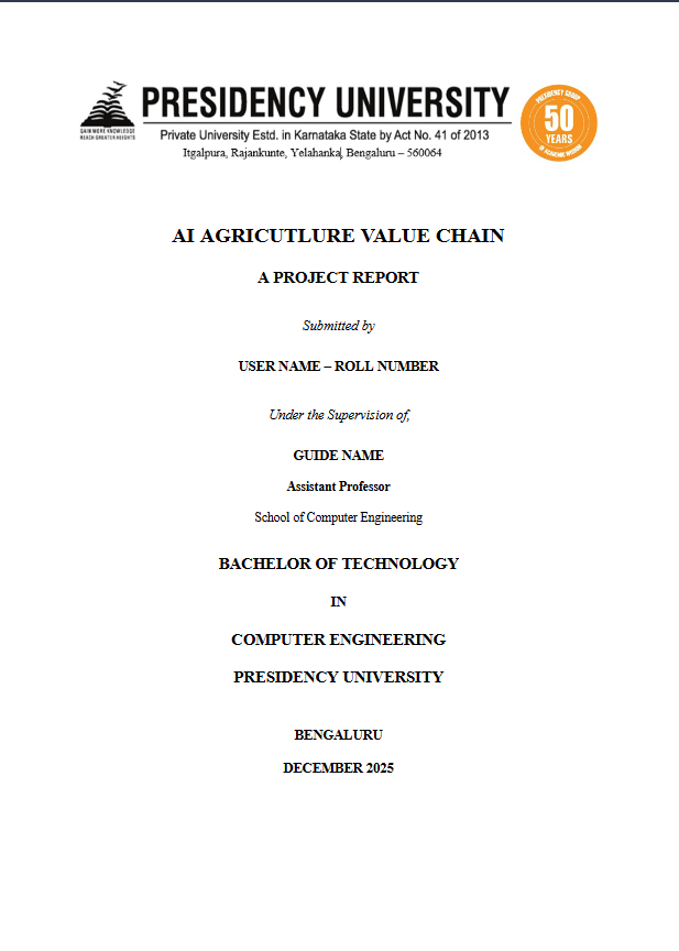 AI Agriculture Value Chain
